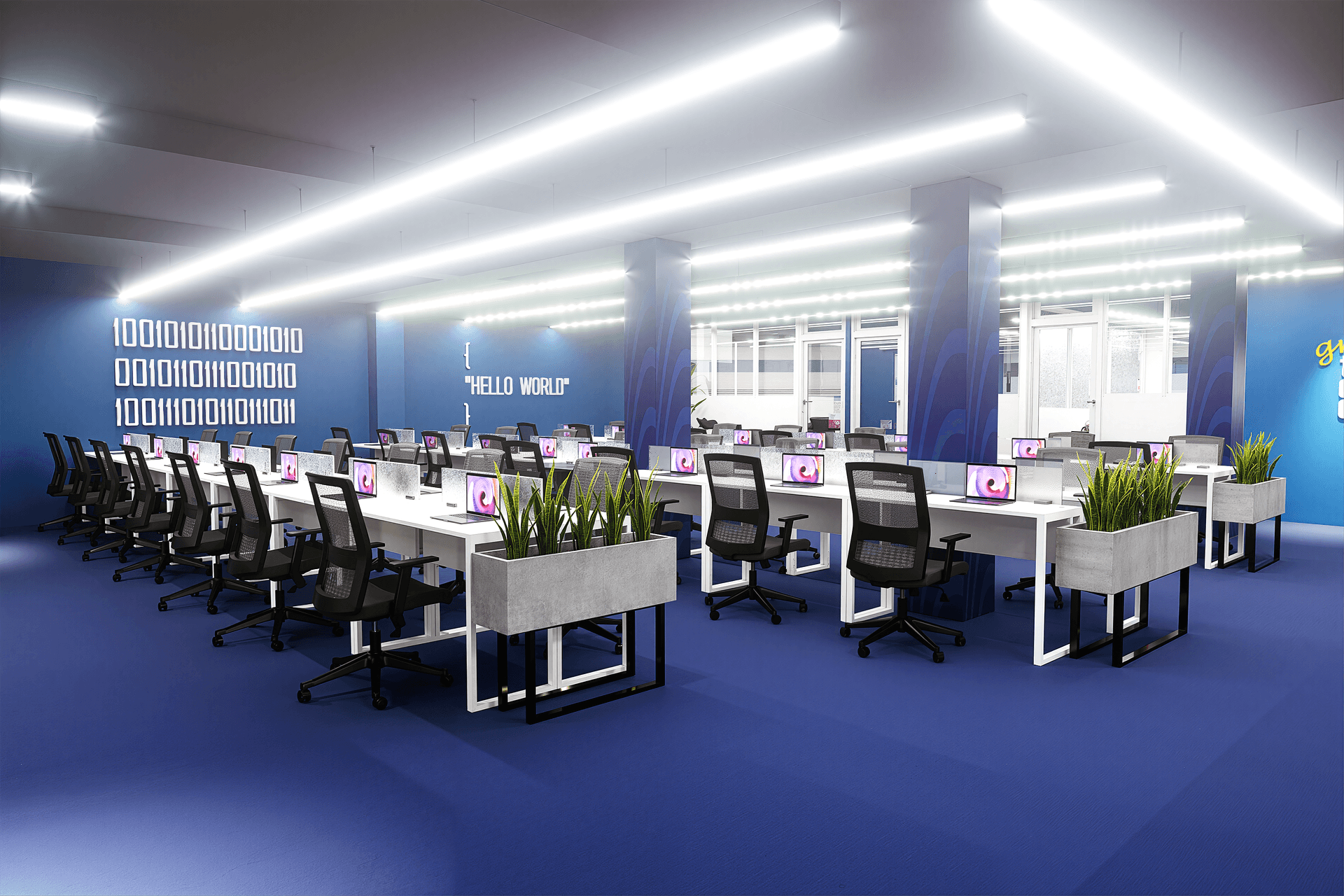 Open Office Aisle
