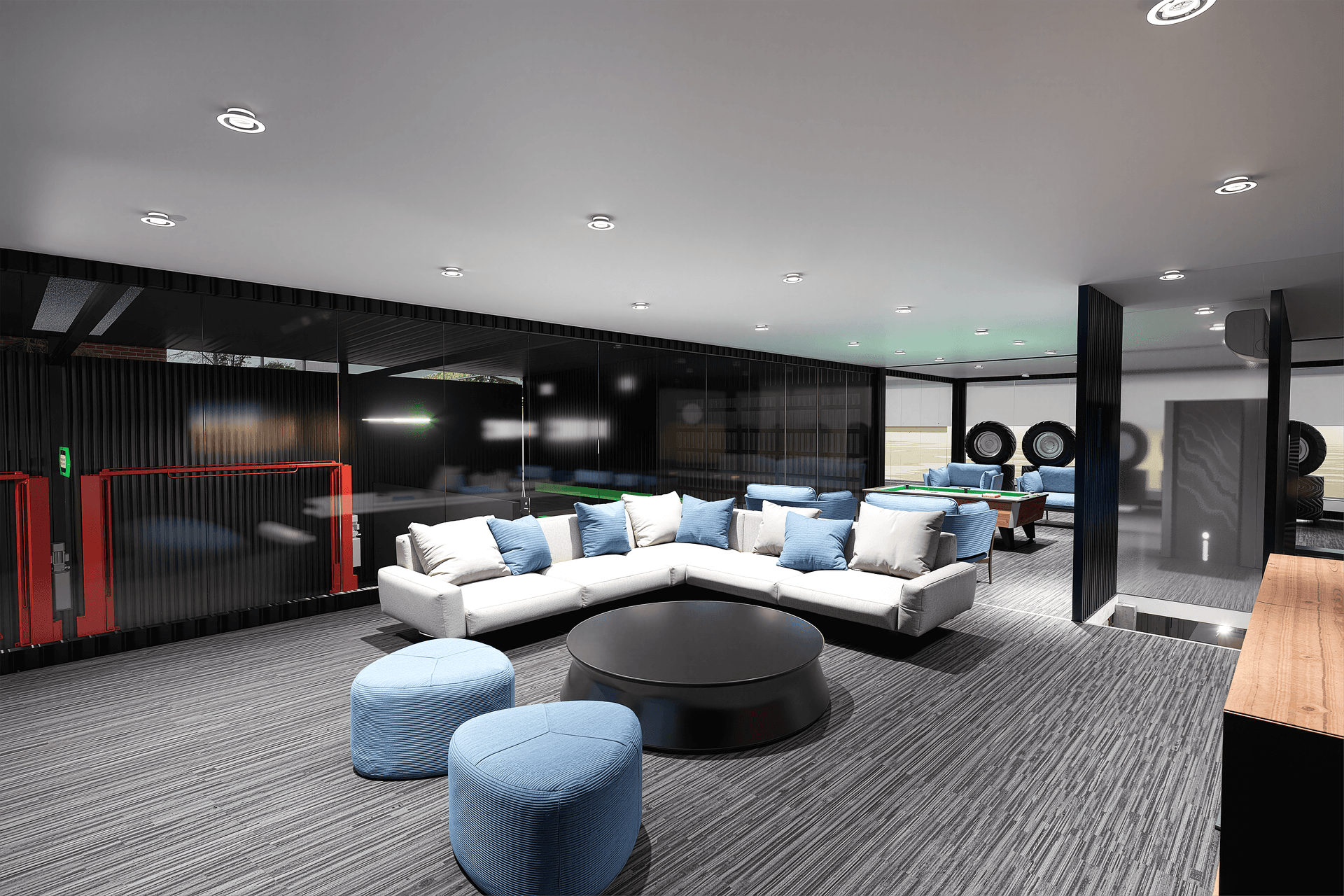 Lounge Seating with Workshop View