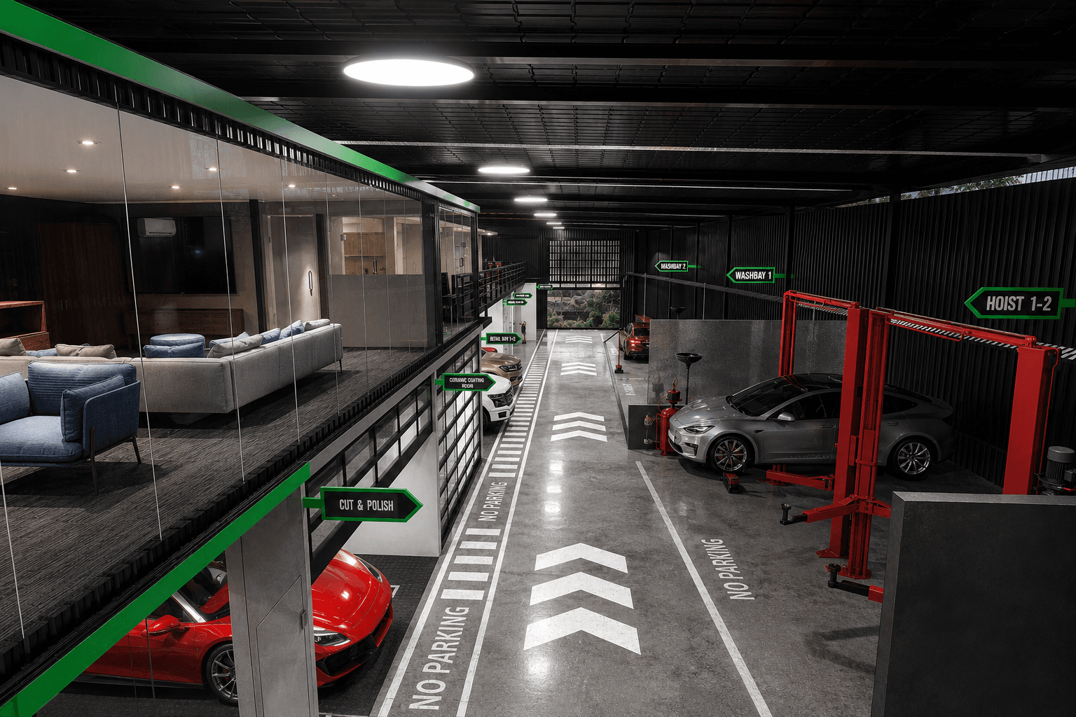 Workshop Aisle & Wayfinding