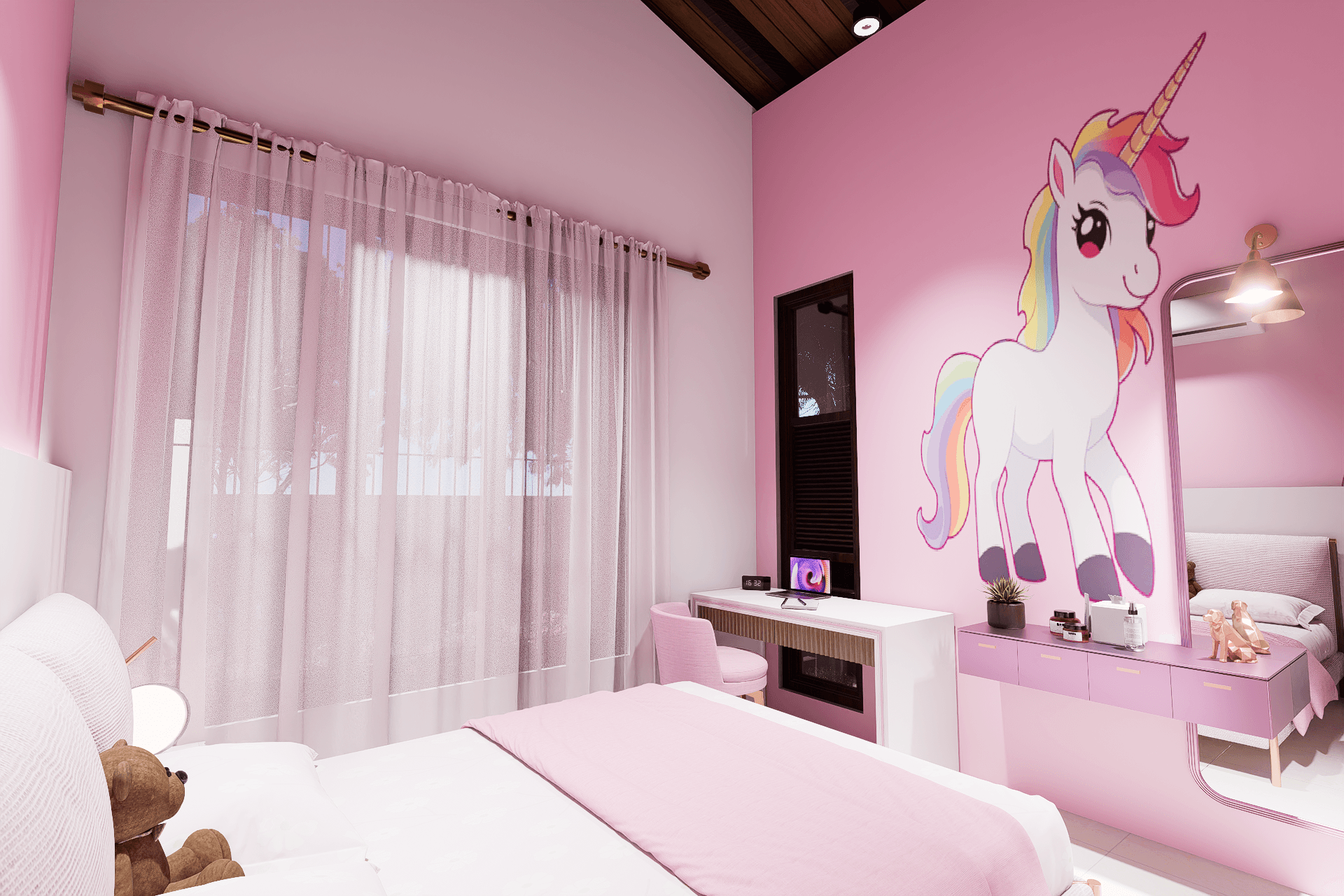 Kids' Bedroom — Bed & Bay Window