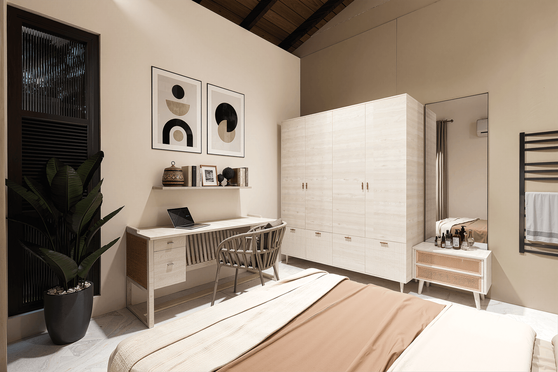 Guest Bedroom with Study Nook