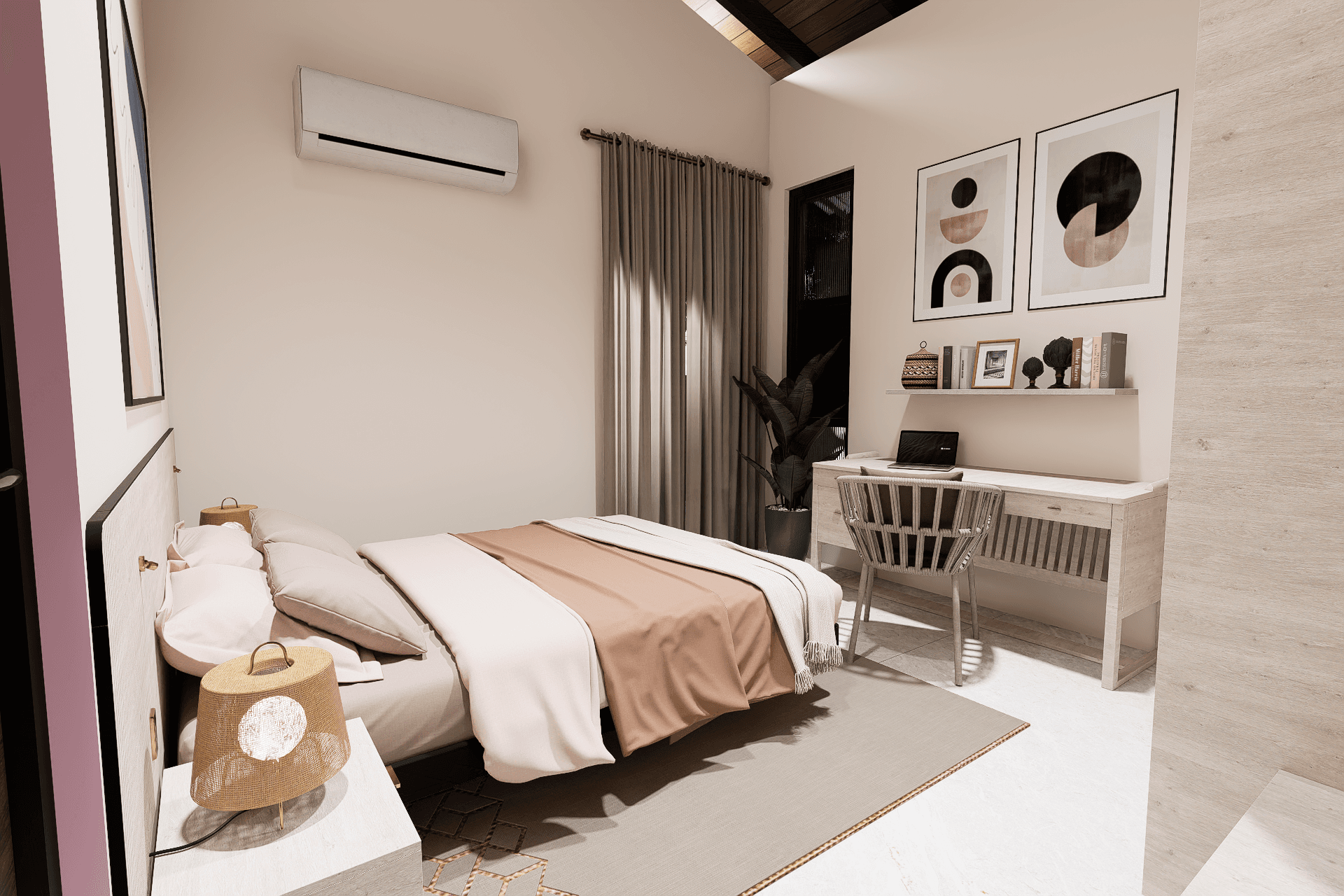 Bedroom with Workspace