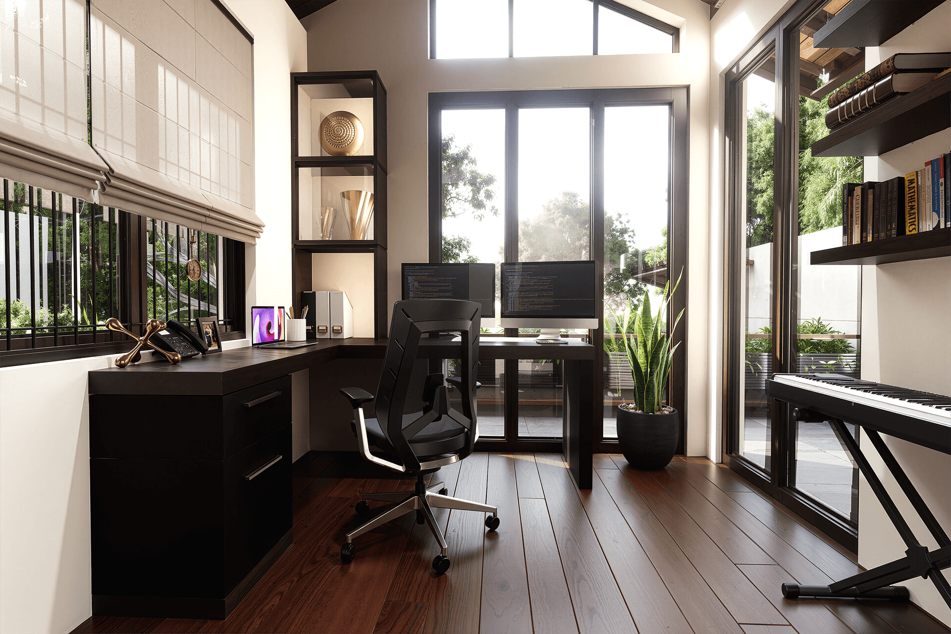 Home Office with Garden View