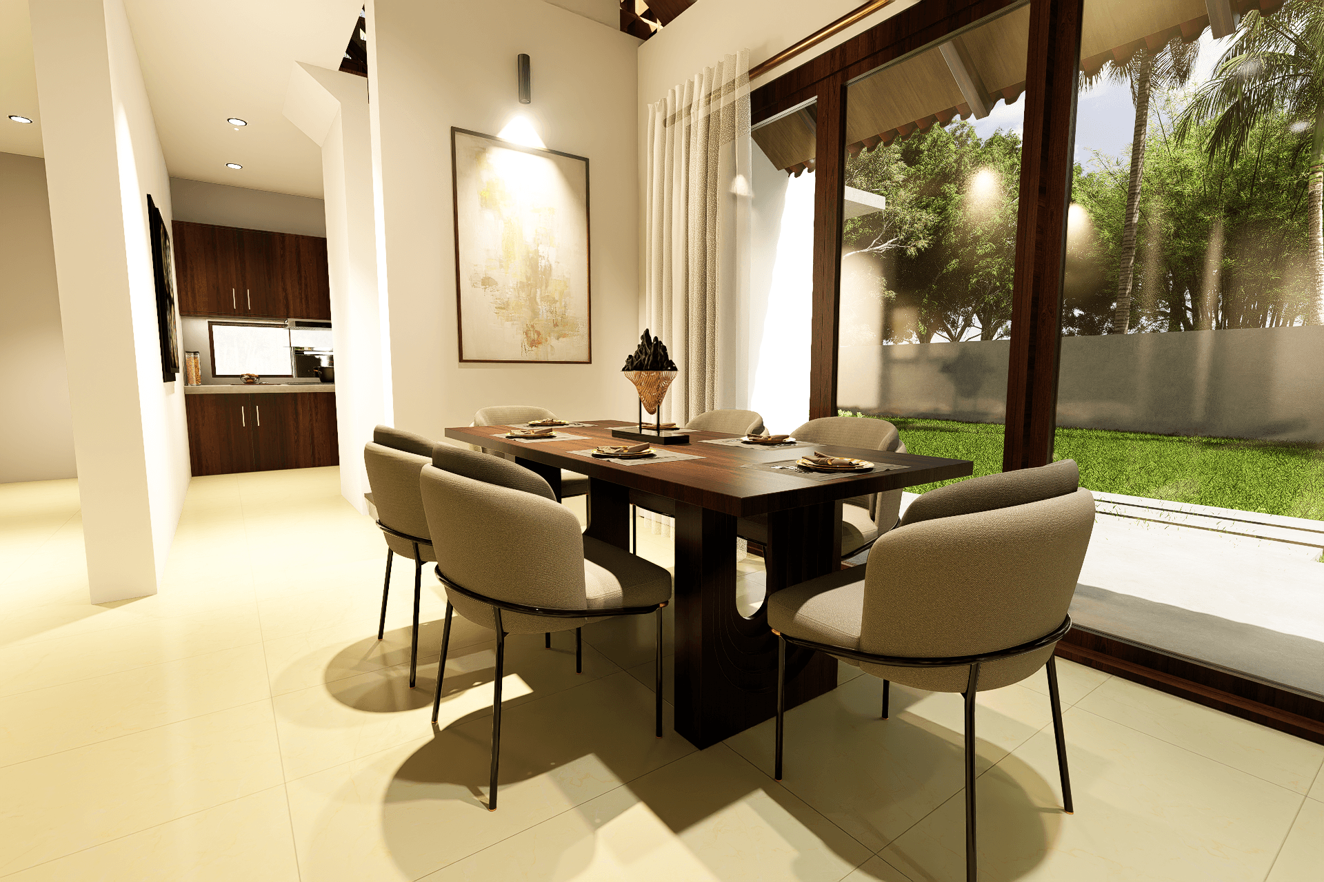Dining Room with Garden Outlook